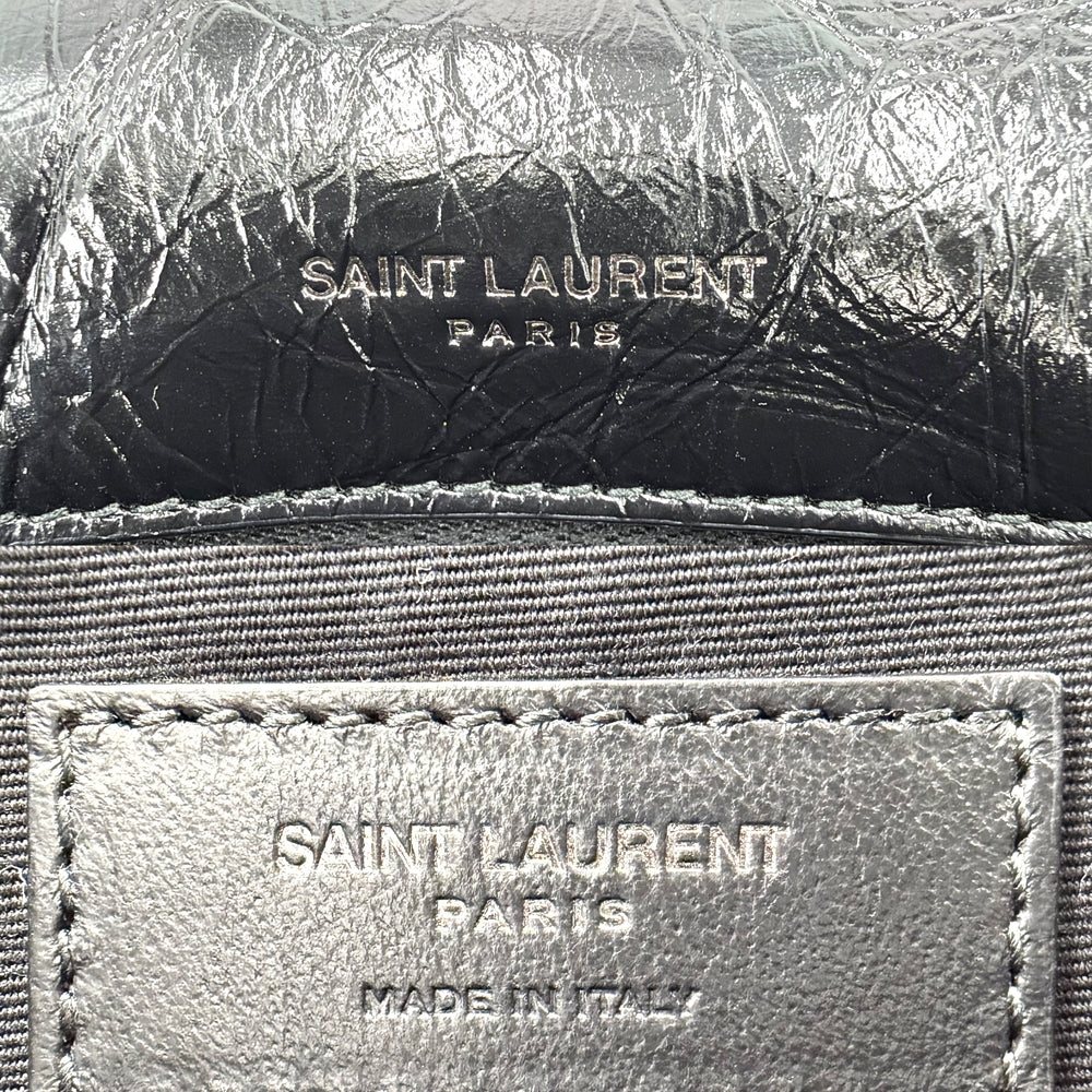 SAINT LAURENT PARIS サンローランパリ ショルダーバッグ ニキ ミディアム YSLロゴ チェーンショルダー ヴィンテージカーフスキン 鞄 かばん 633158 レザー ブラック 黒 シルバー金具 レディース【中古品】