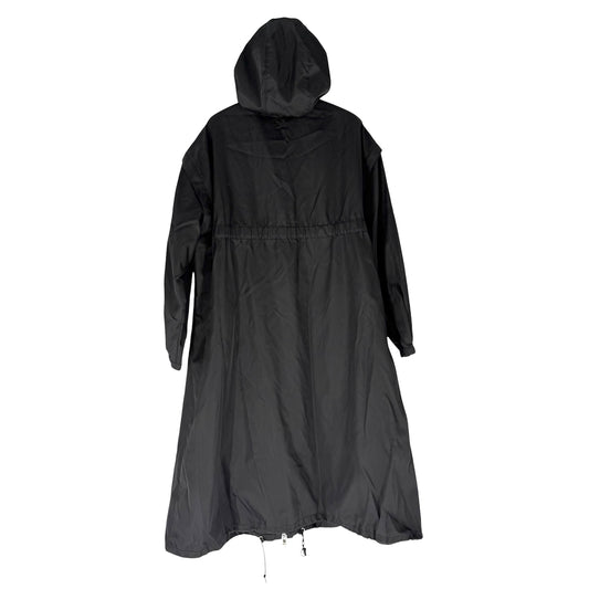 PRADA プラダ ジャケット フーデッド 2WAY ベスト アウター 38 ブラック 黒 シルバー金具 春 秋 ナイロン メンズ【中古品】