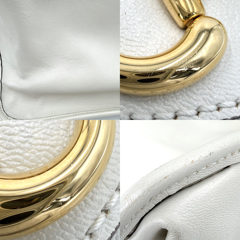 GUCCI グッチ トートバッグ ホースビット 1955 ハンドバッグ 623694 レザー オフホワイト ゴールド金具 レディース【中古品】