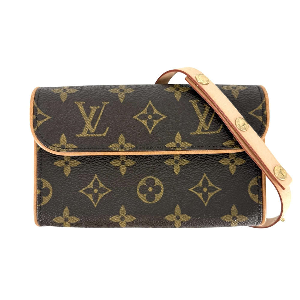 LOUIS VUITTON ルイヴィトン ウエストバッグ ポシェットフロランティーヌ ボディバッグ ウエストポーチ M51855 モノグラムキャンバス ブラウン 茶 ゴールド金具 レディース【中古品】