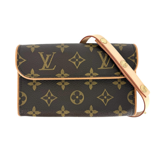 LOUIS VUITTON ルイヴィトン ウエストバッグ ポシェットフロランティーヌ ボディバッグ ウエストポーチ M51855 モノグラムキャンバス ブラウン 茶 ゴールド金具 レディース【中古品】