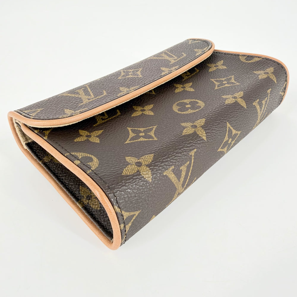 LOUIS VUITTON ルイヴィトン ウエストバッグ ポシェットフロランティーヌ ボディバッグ ウエストポーチ M51855 モノグラムキャンバス ブラウン 茶 ゴールド金具 レディース【中古品】