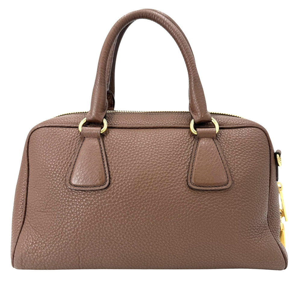 PRADA プラダ 2WAY ハンドバッグ ショルダーバッグ BL0867 レザー ブラウン 茶 ゴールド金具 レディース【中古品】