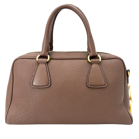 PRADA プラダ 2WAY ハンドバッグ ショルダーバッグ BL0867 レザー ブラウン 茶 ゴールド金具 レディース【中古品】