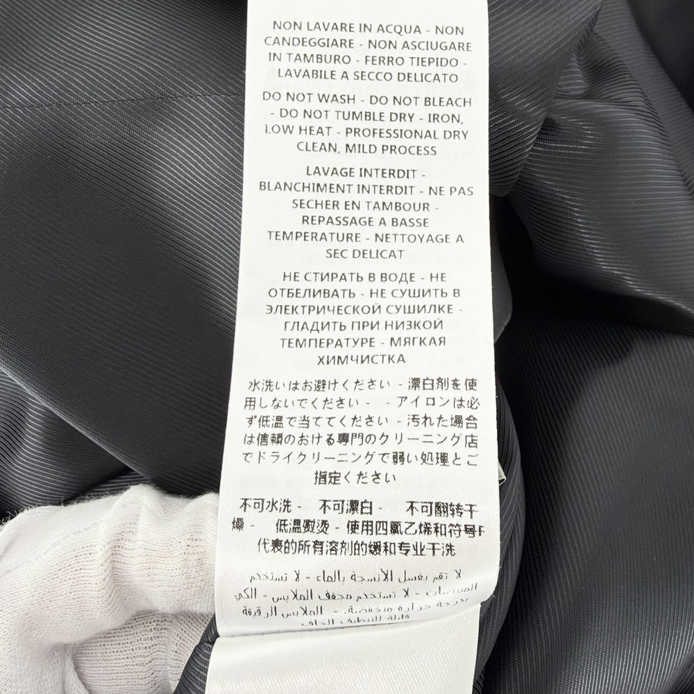 GUCCI グッチ コート ノーカラー ロングコート シェリーライン アウター 上着 服 44 ブラック 黒 ゴールド金具 秋 冬 ウール レディース【中古品】