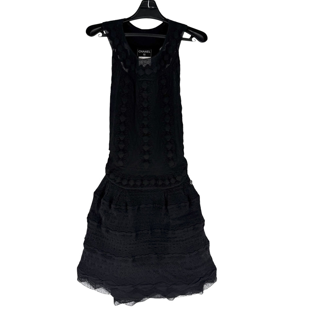 CHANEL シャネル ワンピース ノースリーブ アパレル ココマーク 服 36 ブラック 黒 春 夏 レディース【中古品】