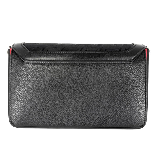 Christian Louboutin クリスチャンルブタン ショルダーバッグ エクスプローラーファンクウォレット ショルダーウォレット レザー ブラック 黒 レッド 赤 ガンメタル金具 ユニセックス【中古品】