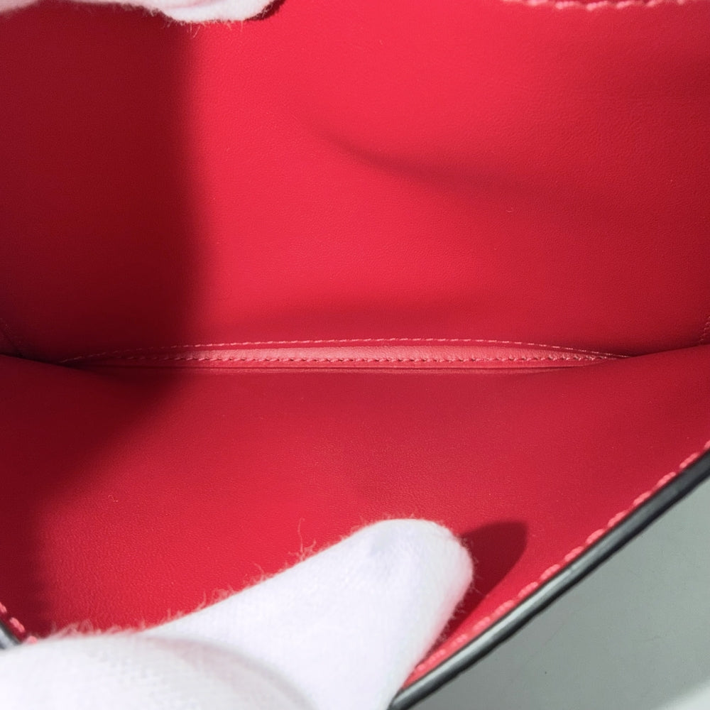 Christian Louboutin クリスチャンルブタン ショルダーバッグ エクスプローラーファンクウォレット ショルダーウォレット レザー ブラック 黒 レッド 赤 ガンメタル金具 ユニセックス【中古品】