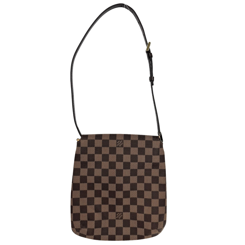 LOUIS VUITTON ルイヴィトン ショルダーバッグ ダミエ ミュゼットサルサ ショートショルダー Musette Salsa N51260 PVC ブラウン 茶 ゴールド金具 レディース【中古品】