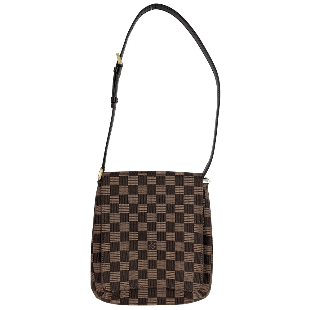 LOUIS VUITTON ルイヴィトン ショルダーバッグ ダミエ ミュゼットサルサ ショートショルダー Musette Salsa N51260 PVC ブラウン 茶 ゴールド金具 レディース【中古品】