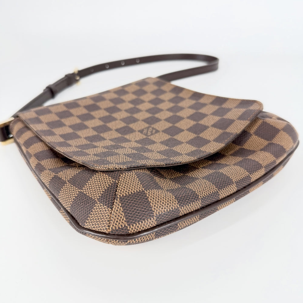 LOUIS VUITTON ルイヴィトン ショルダーバッグ ダミエ ミュゼットサルサ ショートショルダー Musette Salsa N51260 PVC ブラウン 茶 ゴールド金具 レディース【中古品】