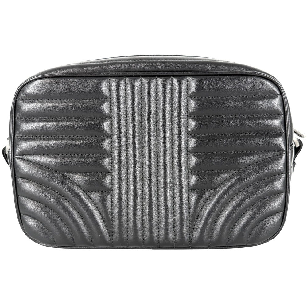 PRADA プラダ ショルダーバッグ ダイアグラム トライアングルロゴ メンズ レディース 1BH083 レザー ブラック 黒 シルバー金具 ユニセックス【中古品】