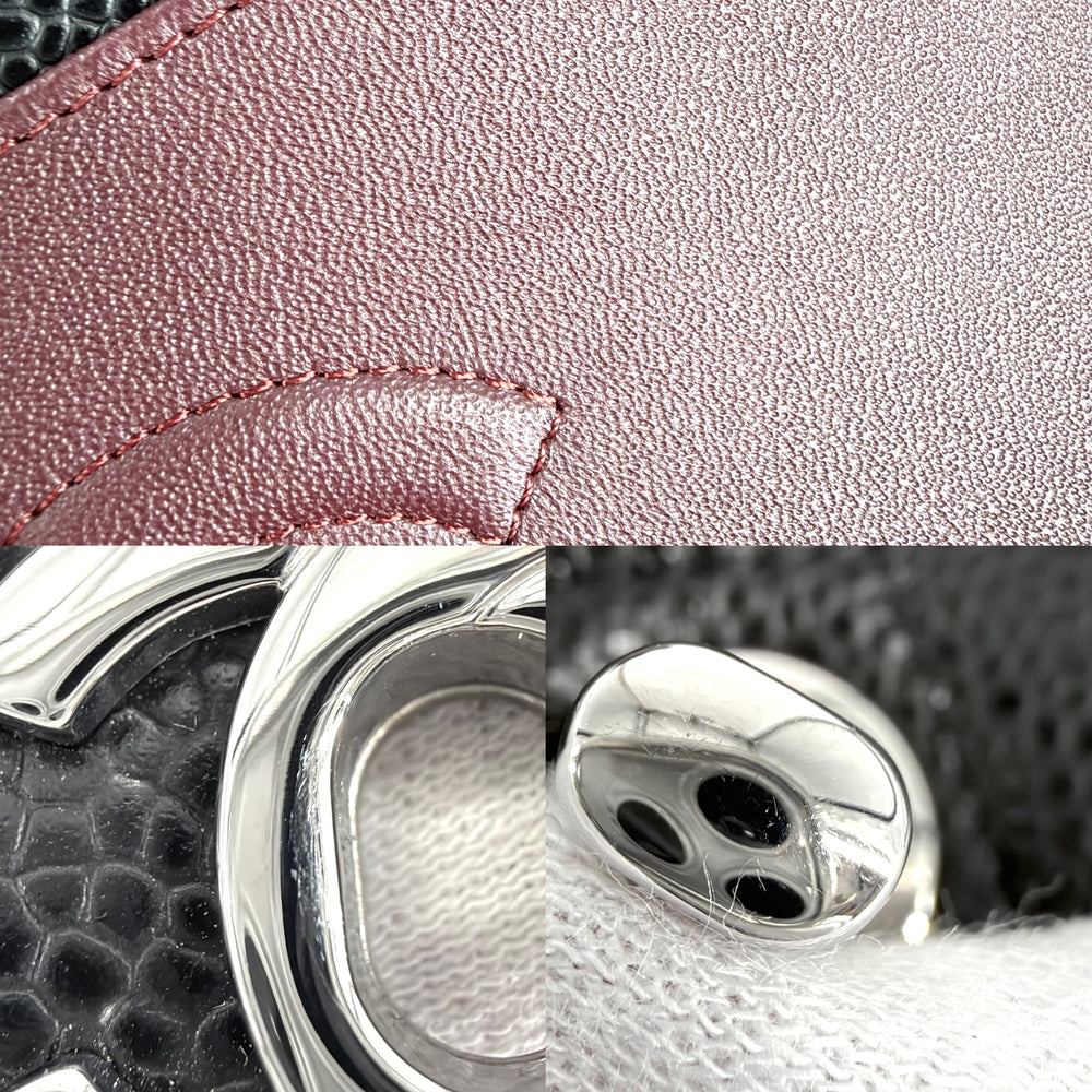 CHANEL シャネル ショルダーバッグ マトラッセ25 ダブルチェーン ダブルフラップ ココマーク ターンロック キャビアスキン ブラック 黒 シルバー金具 レディース【中古品】