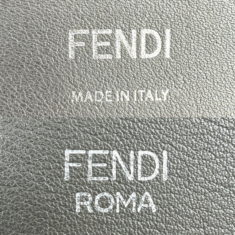 FENDI フェンディ 2WAY バイザウェイ ミディアム ハンドバッグ ショルダーバッグ 8BL146 レザー グレー系 シルバー金具 レディース【中古品】