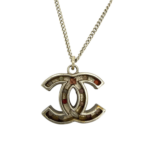 CHANEL シャネル ネックレス ココマーク ヴィンテージ アクセサリー GP ラインストーン 07A レディース 約8.1g 2007年【中古品】