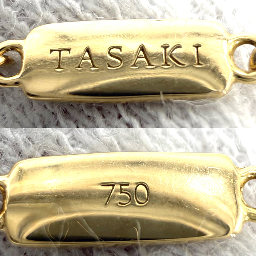 TASAKI タサキ ネックレス フクロウ プリティ イン パールズ 18金YG Au750 K18イエローゴールド 真珠 ゴールド レディース 約3.7g【中古品】