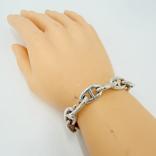 HERMES エルメス ブレスレット シェーヌダンクルGM アクセサリー ジュエリー 13コマ シルバー925 メンズ 約70.7g【中古品】