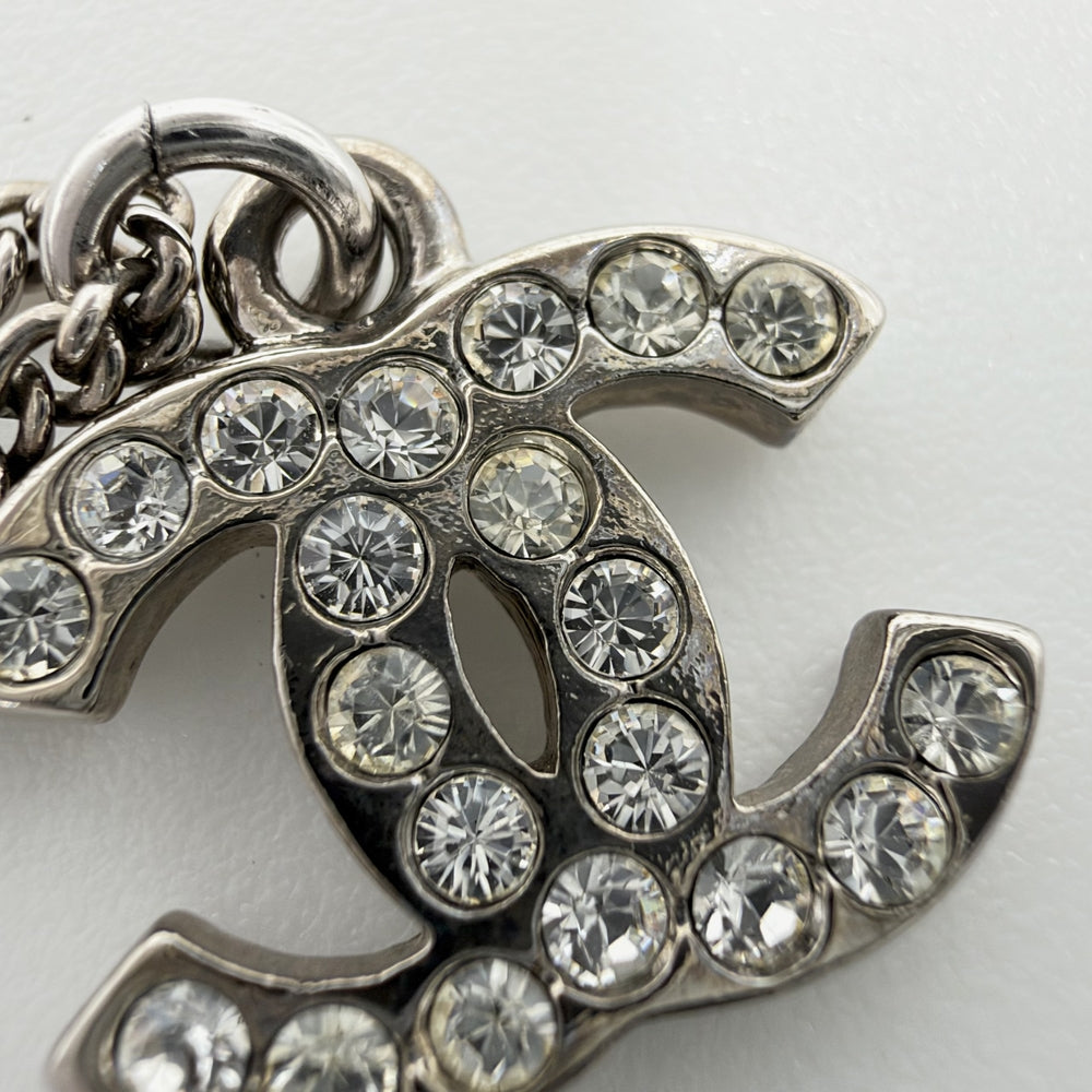 CHANEL シャネル ネックレス ココマーク アクセサリー GP ラインストーン 09V レディース 約5.6g 2009年【中古品】