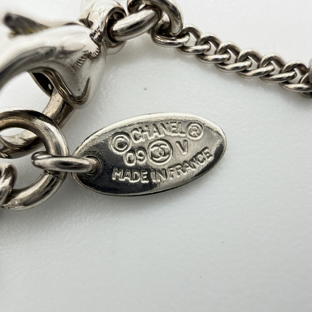 CHANEL シャネル ネックレス ココマーク アクセサリー GP ラインストーン 09V レディース 約5.6g 2009年【中古品】