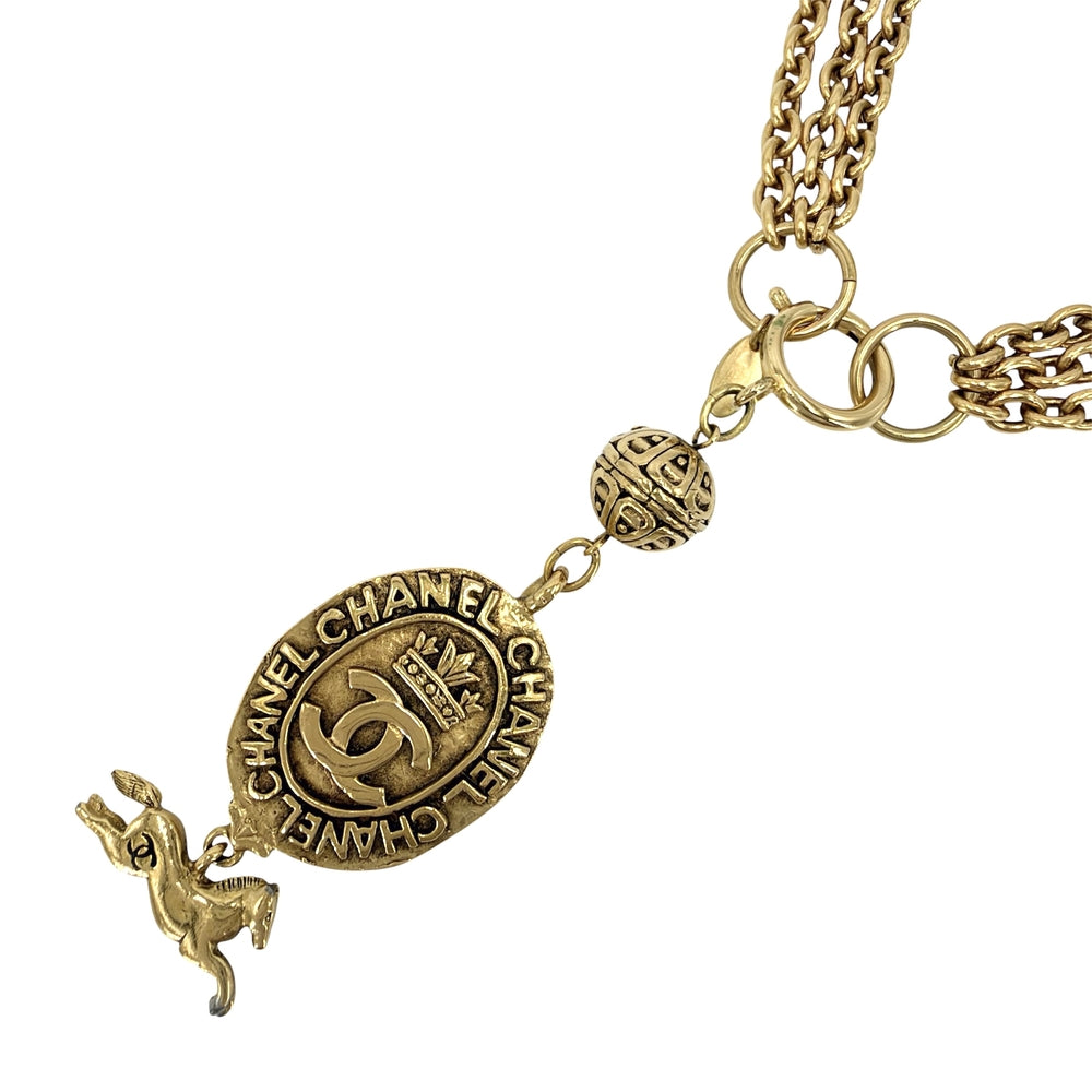 CHANEL シャネル ネックレス ココマーク ロングネックレス アクセサリー GP ゴールド レディース 約191.5g【中古品】