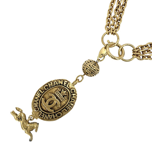 CHANEL シャネル ネックレス ココマーク ロングネックレス アクセサリー GP ゴールド レディース 約191.5g【中古品】