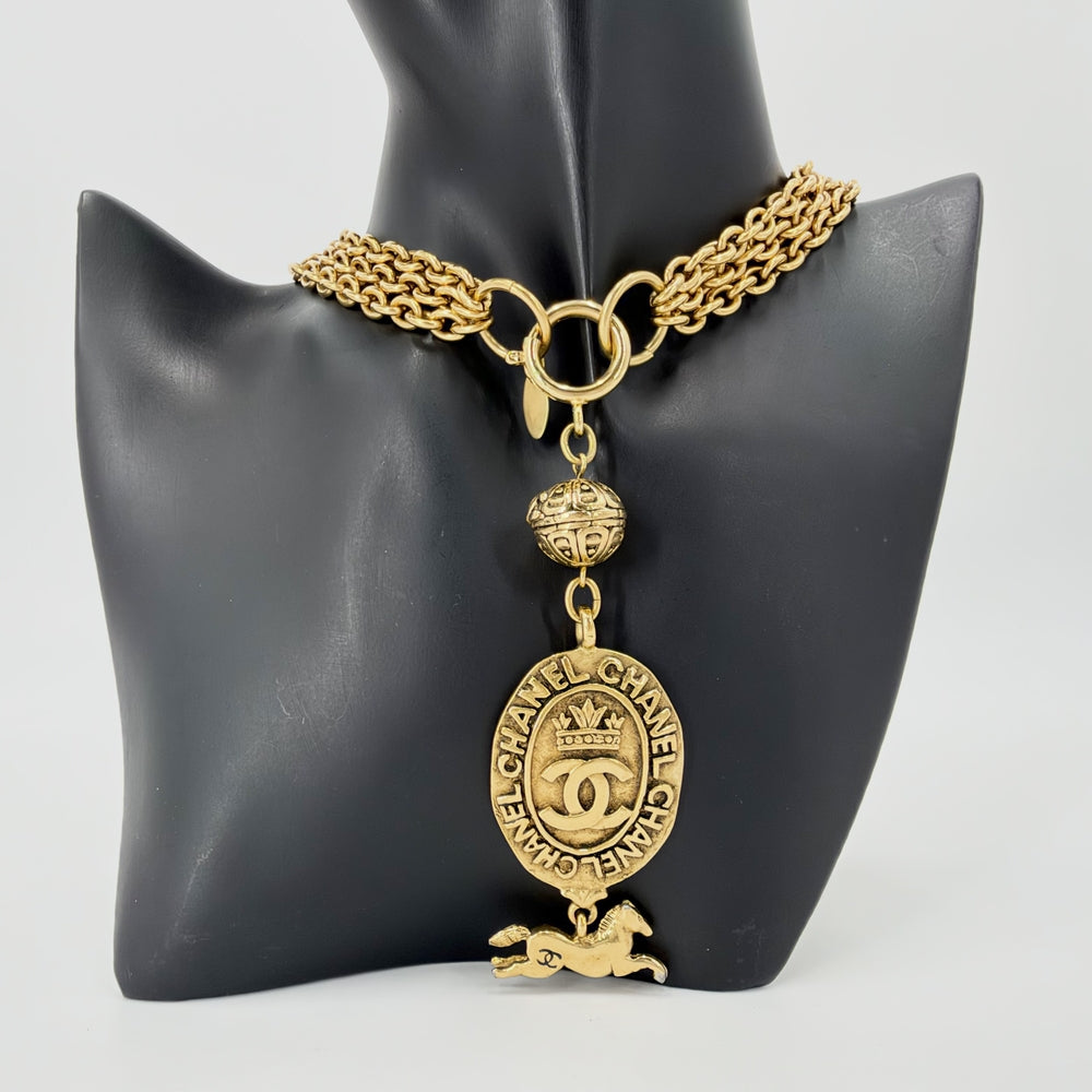 CHANEL シャネル ネックレス ココマーク ロングネックレス アクセサリー GP ゴールド レディース 約191.5g【中古品】
