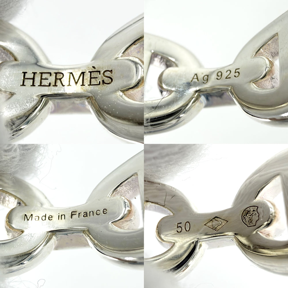 HERMES エルメス 指輪 シェーヌダンクル アンシェネ アクセサリー ジュエリー 小物 50サイズ リング シルバー925 約10号 シルバー ユニセックス 約5.7g【中古品】