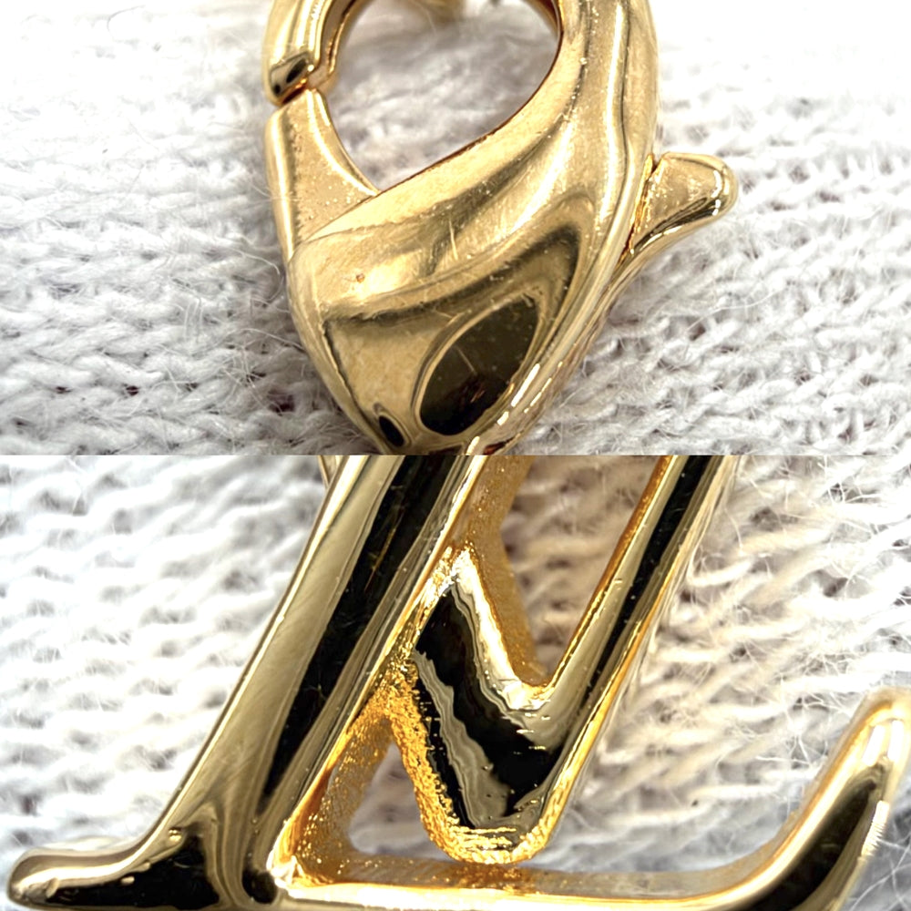 LOUIS VUITTON ルイヴィトン ブレスレット LVフローグラム アクセサリー メタル フェイクパール M0940A ゴールド レディース 約6.0g【中古品】