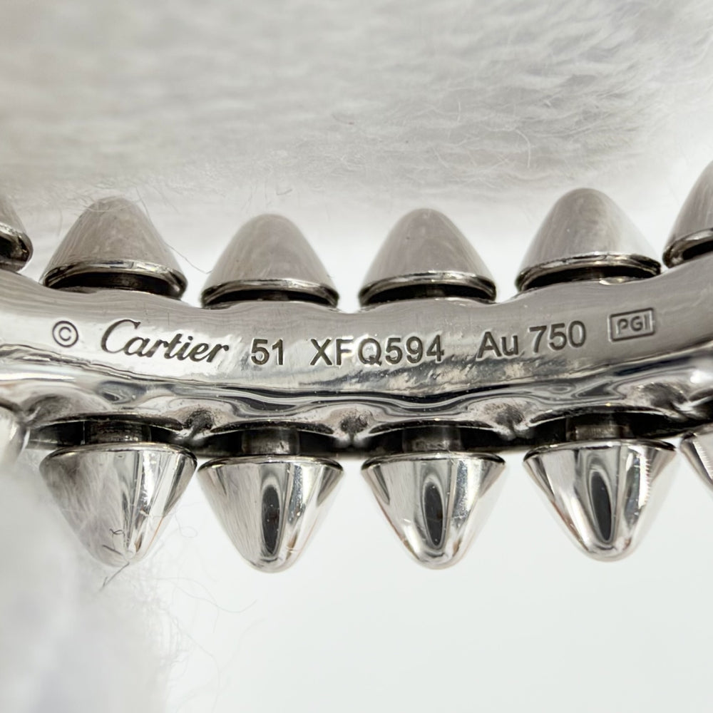 CARTIER カルティエ 指輪 クラッシュドゥカルティエ SM リング ジュエリー アクセサリー 18金WG 51サイズ K18ホワイトゴールド 約10.5号 シルバー レディース 約8.4g【中古品】