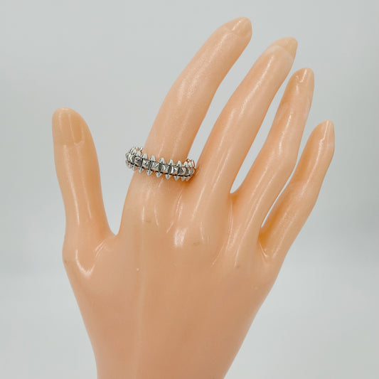CARTIER カルティエ 指輪 クラッシュドゥカルティエ SM リング ジュエリー アクセサリー 18金WG 51サイズ K18ホワイトゴールド 約10.5号 シルバー レディース 約8.4g【中古品】
