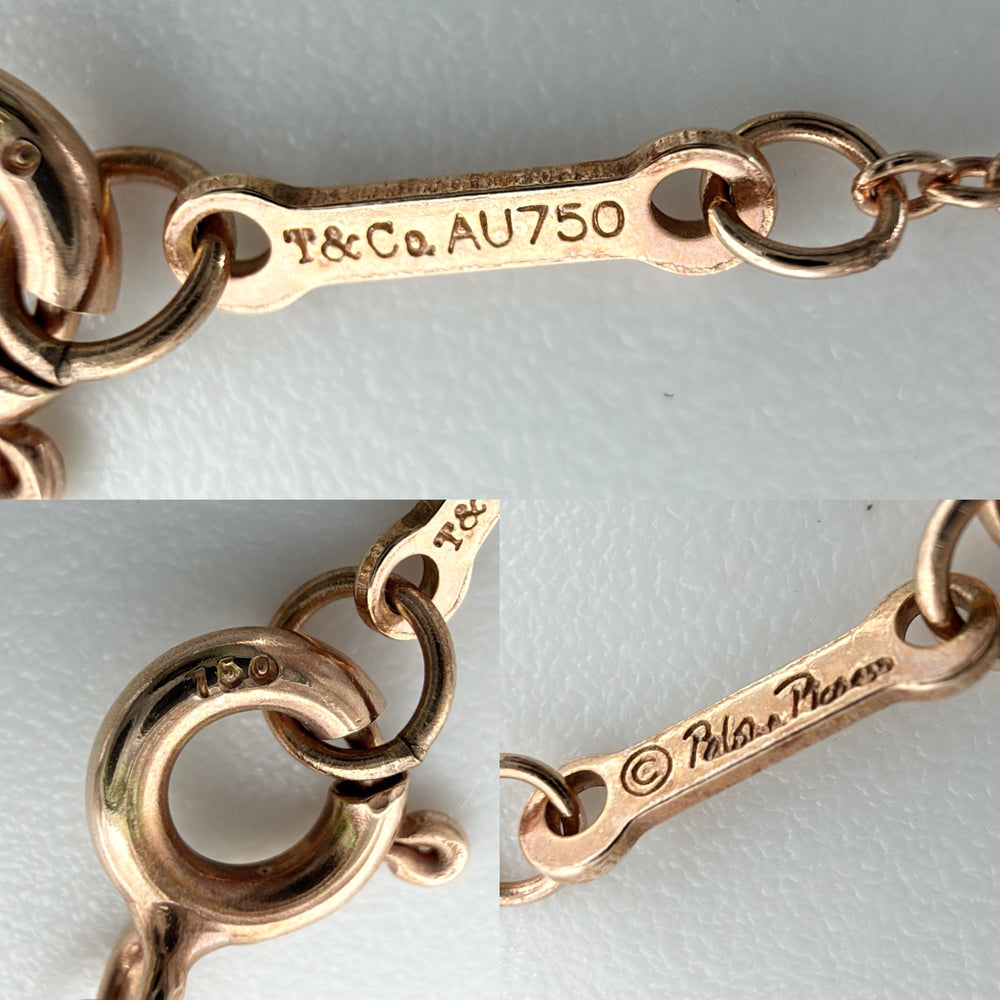 TIFFANY&Co. ティファニー ネックレス フラワーモチーフ ペンダント 18金PG 750 ジュエリー アクセサリー K18ピンクゴールド レディース 約2.7g【中古品】