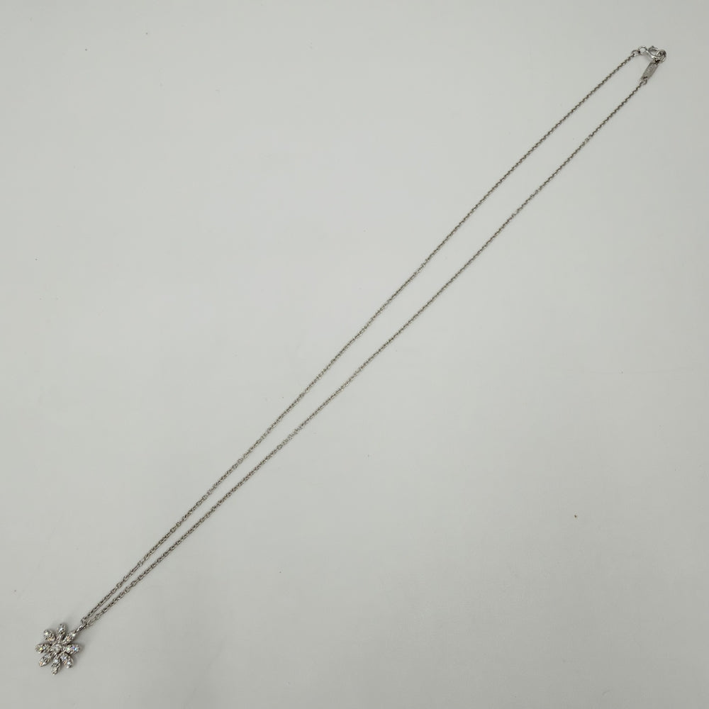 TIFFANY&Co. ティファニー ネックレス デイジー ペンダント ジュエリー 18金WG 750 ジュエリー アクセサリー K18ホワイトゴールド ダイヤモンド レディース 約2.1g【中古品】