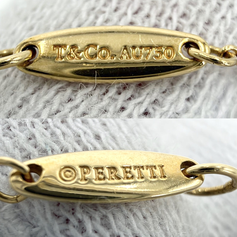 TIFFANY&Co. ティファニー ブレスレット バイザヤード 1Pダイヤ エルサペレッティ シングル アクセサリー ジュエリー 18金YG Au750 K18イエローゴールド ダイヤモンド レディース 約1g【中古品】