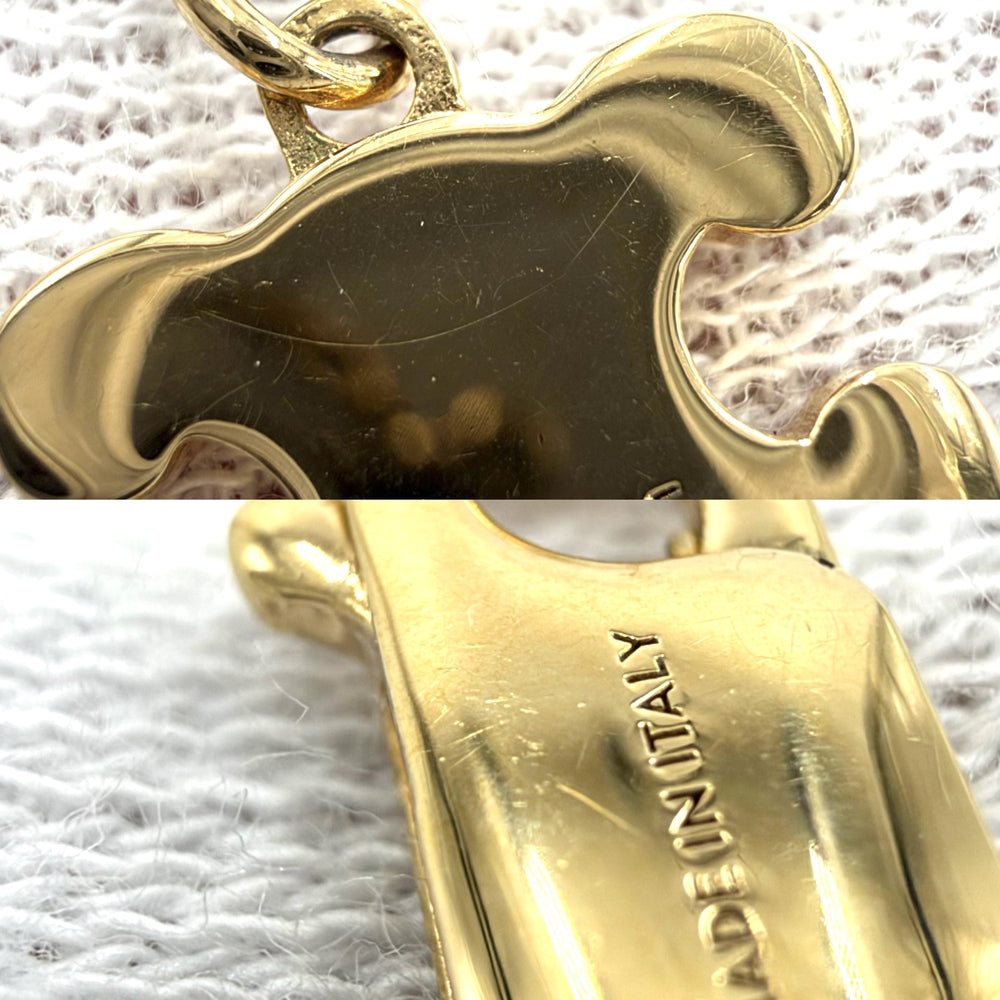 CELINE セリーヌ ネックレス トリオンフ アクセサリー ラインストーン ゴールド レディース 約3.6g【中古品】