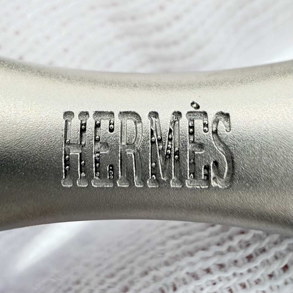 HERMES エルメス スカーフリング シェーヌダンクル ファッションアイテム 小物 アクセサリー マットシルバー レディース 約48.1g【中古品】