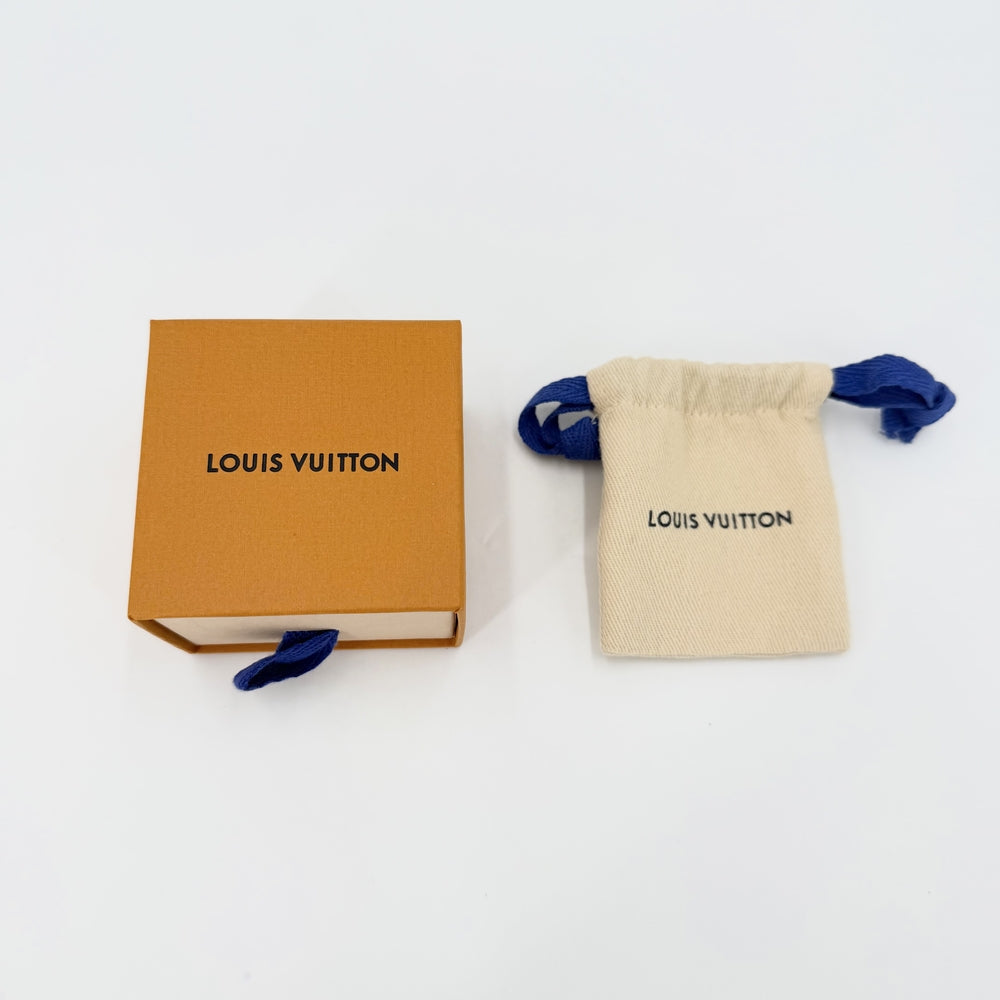 LOUIS VUITTON ルイヴィトン ブレスレット モノグラム LV モザイク アクセサリー Lサイズ メタル M1409L シルバー メンズ 約49.2g【中古品】