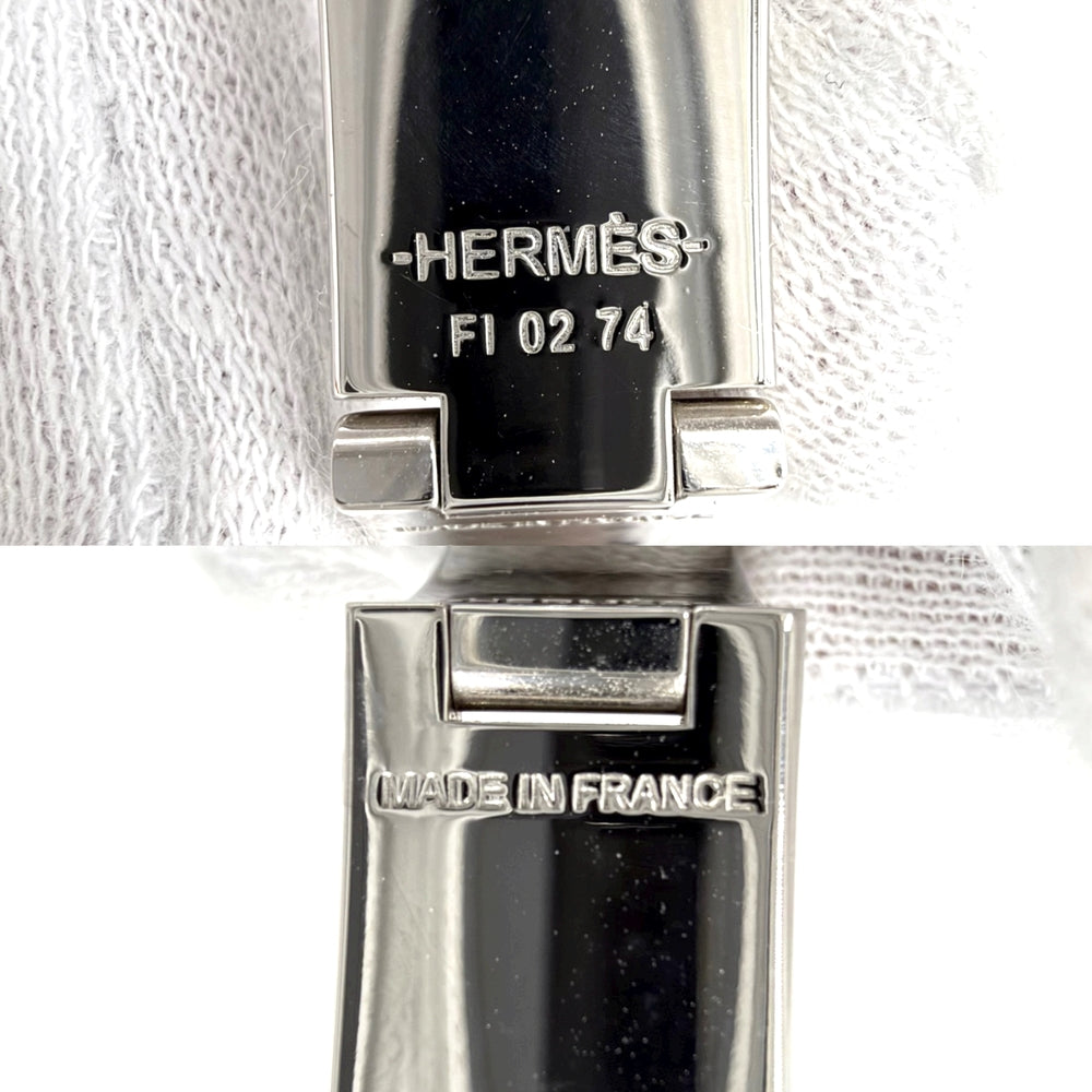 HERMES エルメス バングル クリックH ブレスレット アクセサリー 小物 オフホワイト シルバー金具 レディース 約35.4g【中古品】