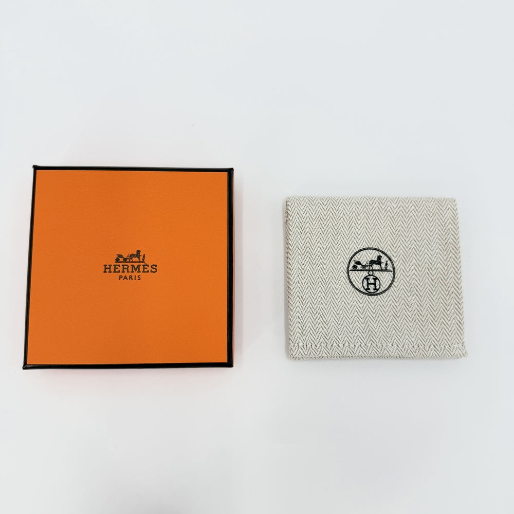 HERMES エルメス バングル クリックH ブレスレット アクセサリー 小物 オフホワイト シルバー金具 レディース 約35.4g【中古品】