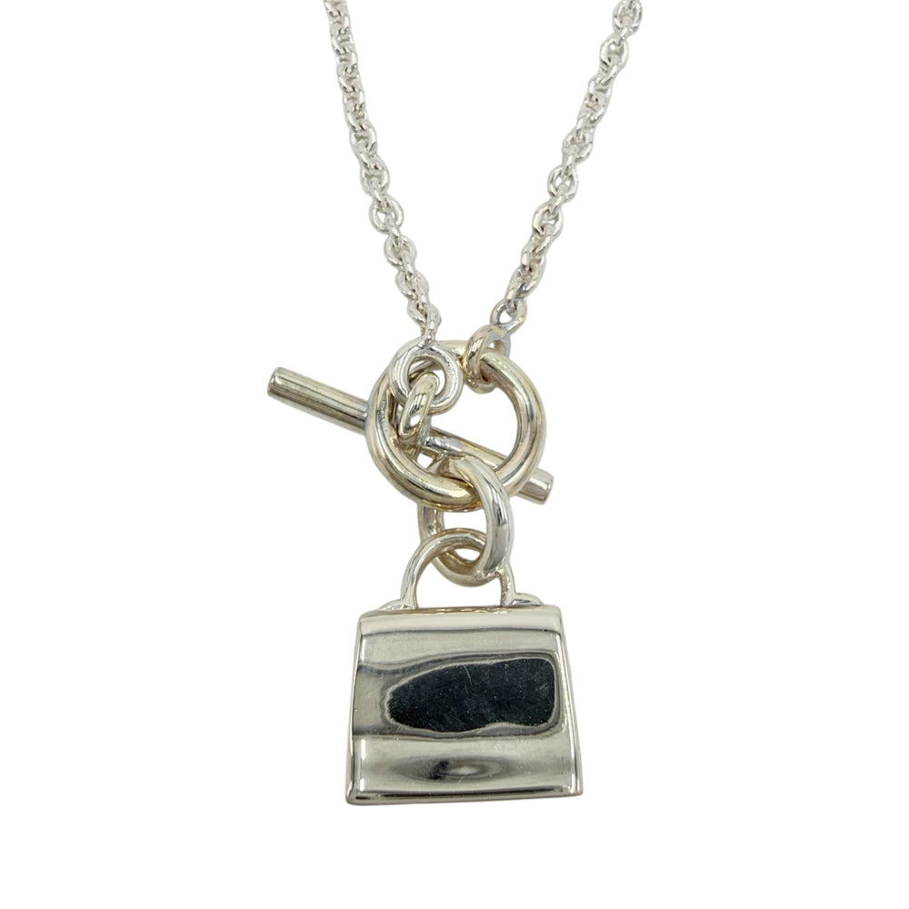 HERMES エルメス ネックレス ペンダント アミュレットケリー バッグモチーフ　 アクセサリー ジュエリー シルバー925 レディース 約14.1g【中古品】