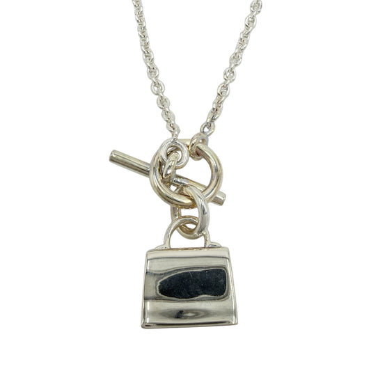 HERMES エルメス ネックレス ペンダント アミュレットケリー バッグモチーフ　 アクセサリー ジュエリー シルバー925 レディース 約14.1g【中古品】