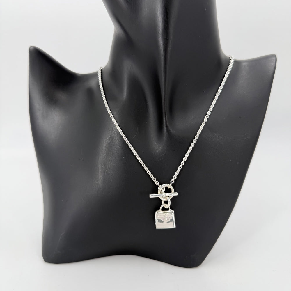 HERMES エルメス ネックレス ペンダント アミュレットケリー バッグモチーフ　 アクセサリー ジュエリー シルバー925 レディース 約14.1g【中古品】