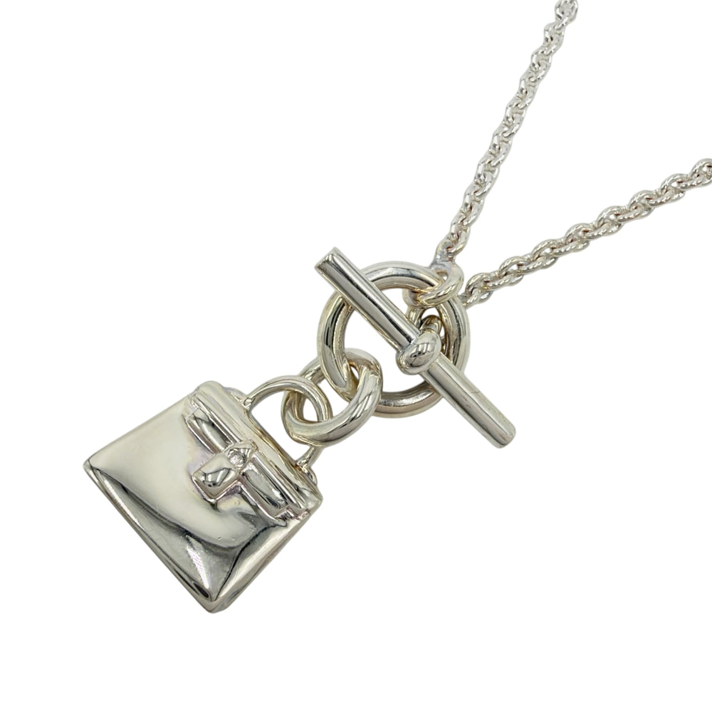 HERMES エルメス ネックレス ペンダント アミュレットケリー バッグモチーフ　 アクセサリー ジュエリー シルバー925 レディース 約14.1g【中古品】