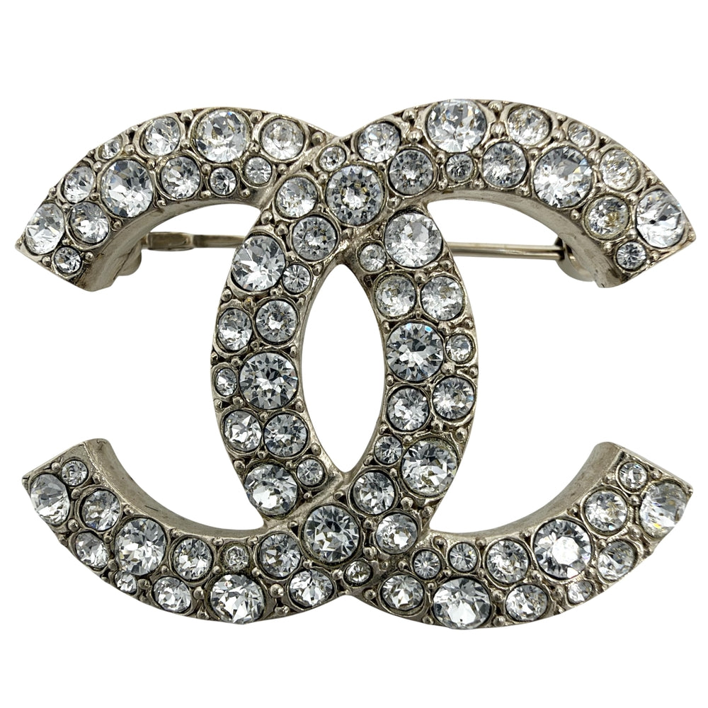 CHANEL シャネル ブローチ ココマーク アクセサリー GP ラインストーン C21V ゴールド レディース 約9.4g 2021年【中古品】