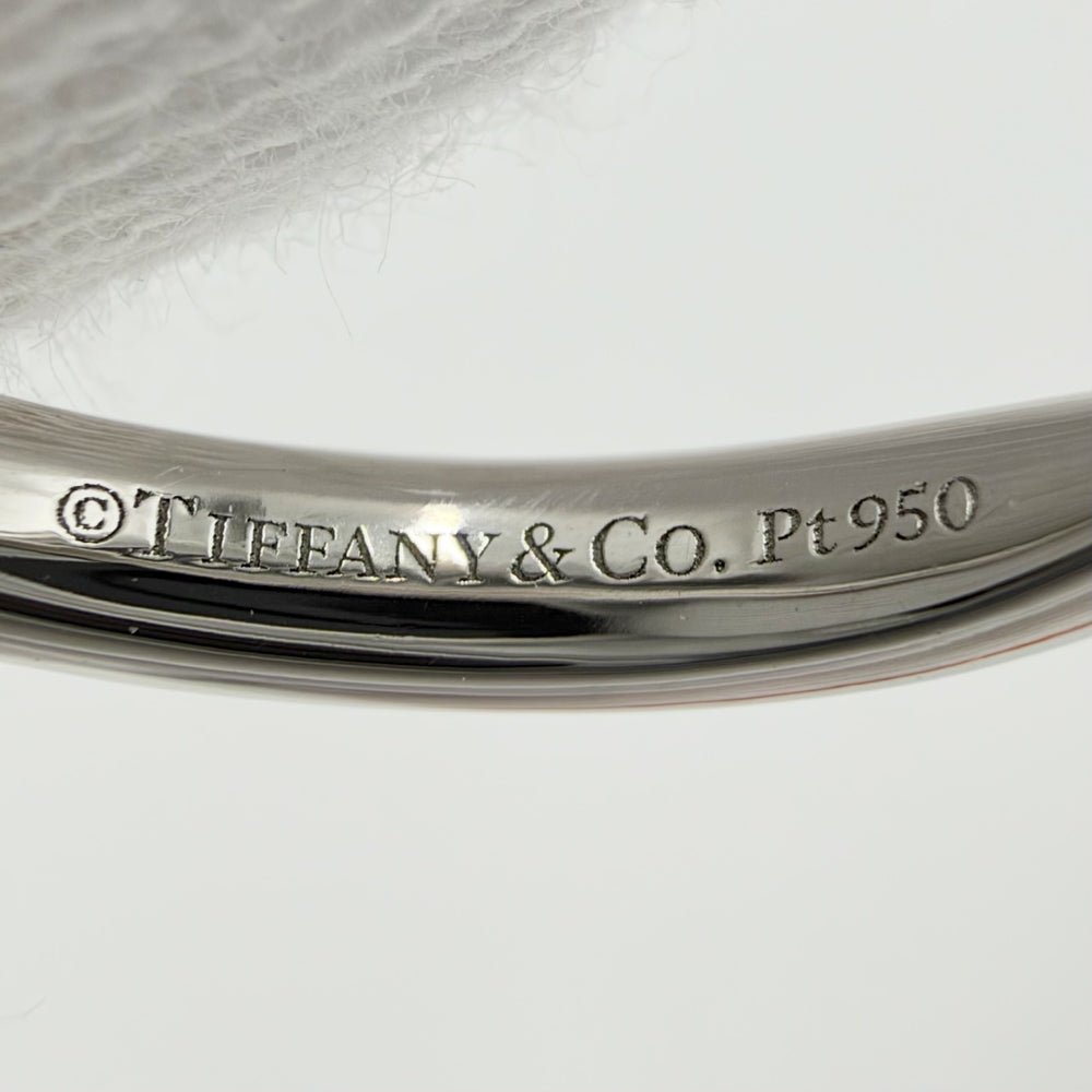 TIFFANY&Co. ティファニー 指輪 ハーモニー バンドリング ジュエリー アクセサリー Pt950プラチナ ダイヤモンド 約9.5号 レディース 約2.9g【中古品】