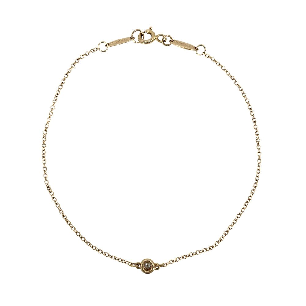 TIFFANY&Co. ティファニー ブレスレット エルサペレッティ バイザヤード ジュエリー アクセサリー K18ピンクゴールド ダイヤモンド レディース 約1.4g【中古品】
