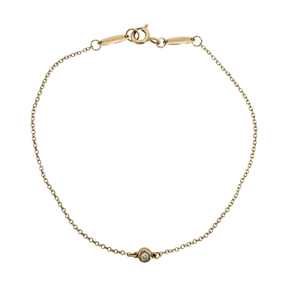 TIFFANY&Co. ティファニー ブレスレット エルサペレッティ バイザヤード ジュエリー アクセサリー K18ピンクゴールド ダイヤモンド レディース 約1.4g【中古品】