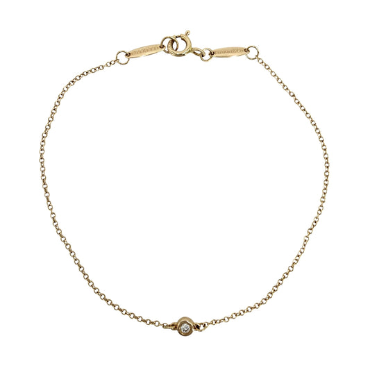 TIFFANY&Co. ティファニー ブレスレット エルサペレッティ バイザヤード ジュエリー アクセサリー K18ピンクゴールド ダイヤモンド レディース 約1.4g【中古品】