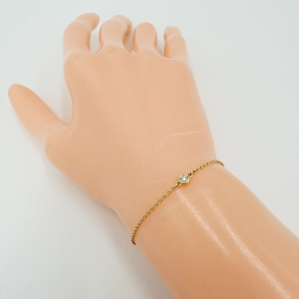 TIFFANY&Co. ティファニー ブレスレット エルサペレッティ バイザヤード ジュエリー アクセサリー K18ピンクゴールド ダイヤモンド レディース 約1.4g【中古品】