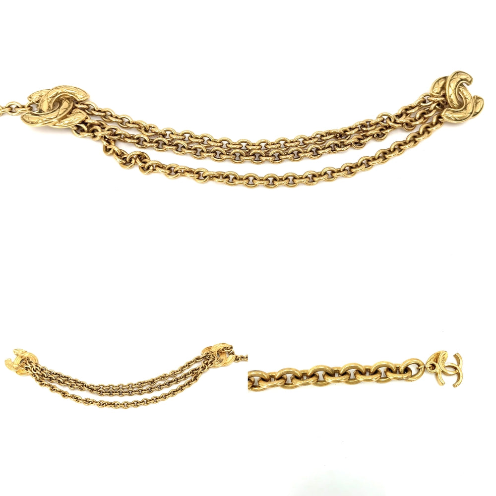 CHANEL シャネル ベルト マトラッセ チェーンベルト ファッションアイテム 小物 ココマーク ヴィンテージ GP ゴールド レディース【中古品】