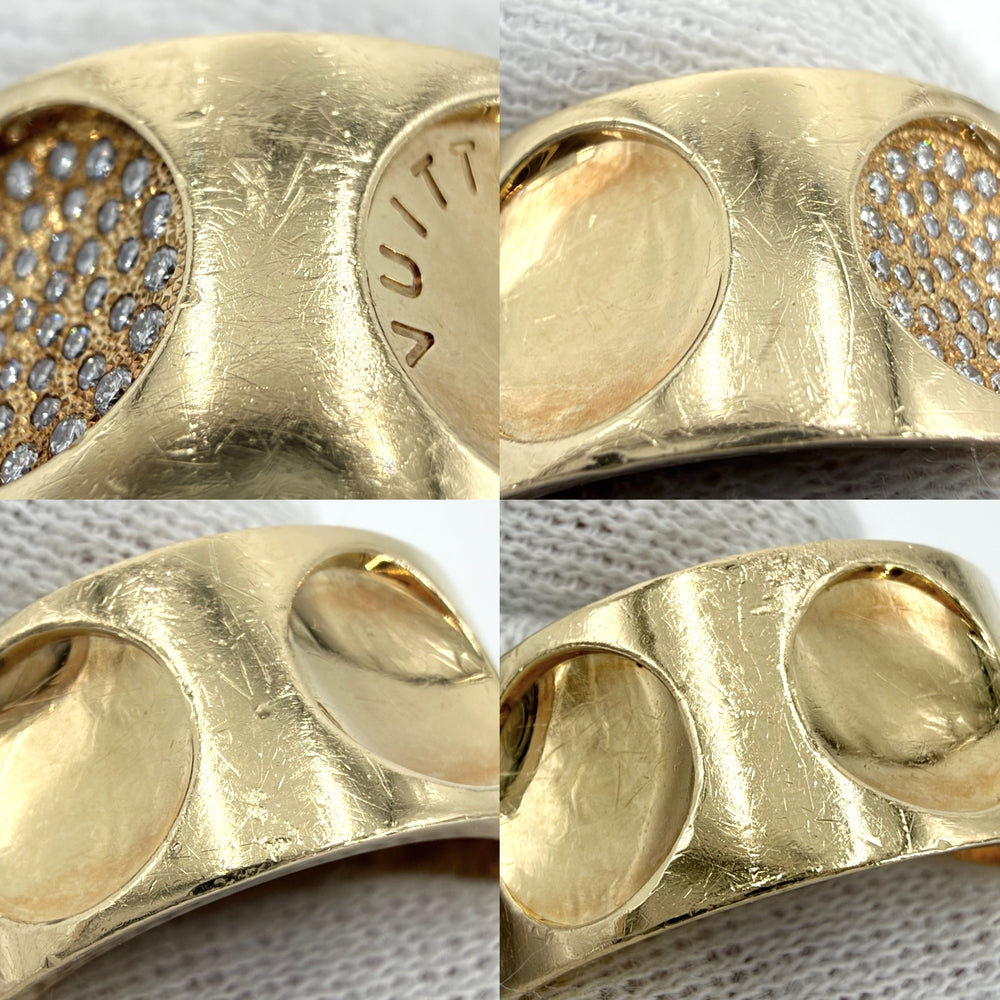 LOUIS VUITTON ルイヴィトン 指輪 グランド バーグ アンプラント 18金YG Au750 53サイズ K18イエローゴールド ダイヤモンド 約14号 ユニセックス 約15.8g【中古品】